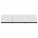 vidaXL Meuble TV avec LED Blanc 165 x 34 x 40 cm Bois d’ingénierie