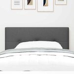 vidaXL Tête de lit avec tête de lit Gris foncé 90 cm Cuir synthétique