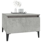 vidaXL Table d'appoint Gris béton 50x46x35 cm Bois d'ingénierie