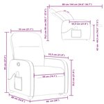 vidaXL Fauteuil inclinable de massage Taupe Tissu