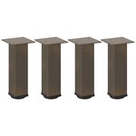 vidaXL Pieds de table basse 4 pièces Acier naturel 42-44 cm Acier