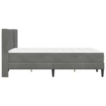 vidaXL Cadre de lit avec matelas Gris foncé 140 x 190 cm Velours