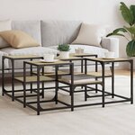 vidaXL Table basse chêne sonoma 91x91x40 cm bois d'ingénierie