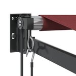 vidaXL Auvent rétractable automatique bordeaux 300x250 cm