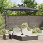 vidaXL Parasol banane à mât déporté Anthracite 294 x 200 x 254 cm
