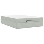 vidaXL Cadre de lit avec matelas avec matelas 2 Pièces Gris clair Velours