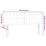 vidaXL Têtes de lit 2 Pièces Rose 72x5x78/88 cm Velours
