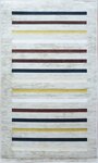 Tapis de salon à rayures 200 x 290 cm - Beige
