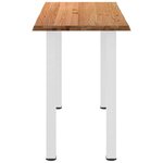 vidaXL Table de bar rectangulaire en bois massif de chêne marron clair 200 x 80 x 112 cm