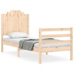 vidaXL Cadre de lit sans matelas bois massif