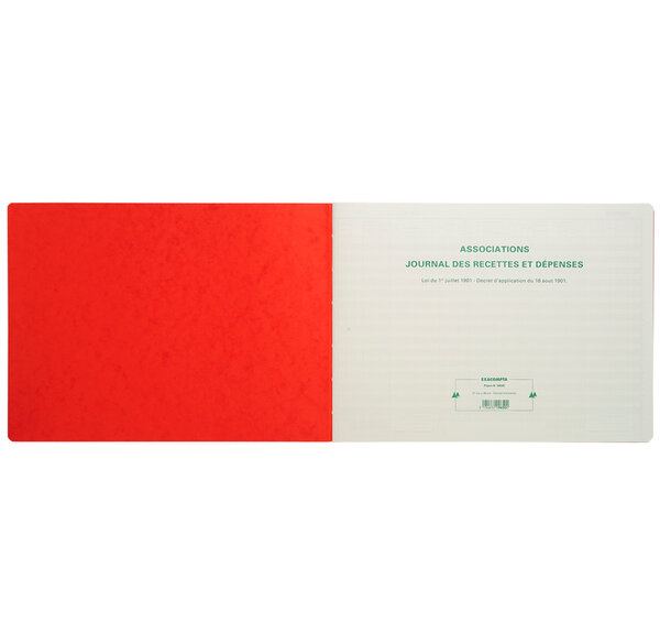 Piqûre 25x38cm Comptabilité Associations Journal des Recettes Dépenses 80p EXACOMPTA