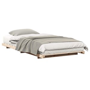 vidaXL Cadre de lit surélevé Marron 80 x 220 cm Bois massif en pin