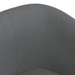 vidaXL Chaise cabriolet avec repose-pied gris foncé tissu