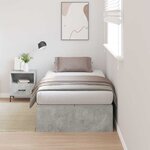 vidaXL Cadre de lit Gris béton 190 x 90 x 31 5 cm Bois d'ingénierie