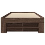 vidaXL Cadre de lit sans matelas chêne marron 75x190cm bois ingénierie
