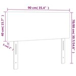 vidaXL Tête de lit Taupe 90x5x78/88 cm Tissu