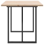vidaXL Table à manger cadre en O 160x80x75 5 cm bois pin massif fonte