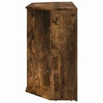 vidaXL Meuble TV LED d'Angle Montage mural Chêne fumé 105 x 40 x 68 cm