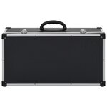 vidaXL Étui de CD pour 80 CD Aluminium ABS Noir