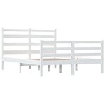 vidaXL Cadre de lit Bois de pin massif 160x200 cm Blanc