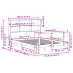vidaXL Lit bibliothèque sans matelas blanc 160x200 cm bois pin massif