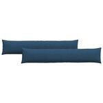 vidaXL Coussins de canapé 2 Pièces Bleu 200 x 40 cm tissu
