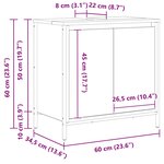 vidaXL Meuble de salle de bain lavabo chêne fumé 60x34 5x60 cm