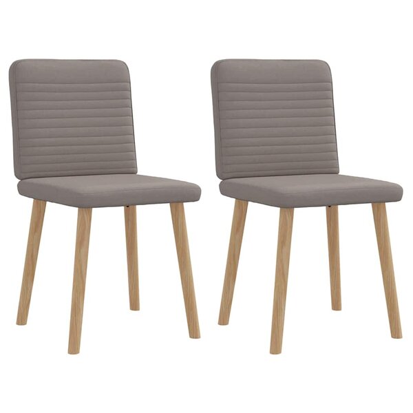 vidaXL Chaises à manger lot de 2 taupe tissu