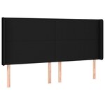 vidaXL Sommier à lattes de lit matelas LED Noir 200x200 cm Tissu