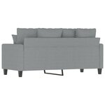 vidaXL Canapé à 2 places Gris clair 140 cm Tissu
