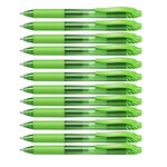 Stylo roller à encre gel EnerGel-X BL107  vert clair x 12 PENTEL