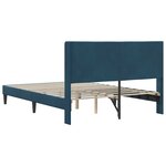 vidaXL Cadre de lit avec tête de lit Bleu 160 x 200 cm Velours