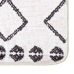vidaXL Tapis lavable noir et blanc 120x170 cm antidérapant