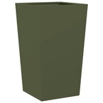 vidaXL Jardinière vert olive 45x45x75 cm acier