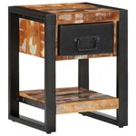vidaXL Tables de chevet 2 Pièces multicolore bois massif de manguier brut