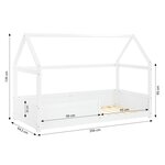 Lit enfant 90x200 cabane barrières Montessori