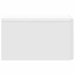 vidaXL Cabinet de chevet mural Blanc brillant 49 x 34 5 x 20 cm