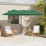 vidaXL Parasol cantilever de jardin Vert 372 x 198 x 253 cm