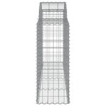 vidaXL Paniers à gabions arqués 18 Pièces 200x50x100/120 cm fer galvanisé