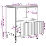 vidaXL Tables de chevet 2 Pièces Blanc brillant 49 x 36 x 61 cm