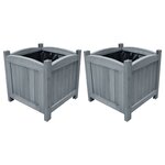 vidaXL Lits surélevés de jardin 2 Pièces 30x30x30 cm Bois de sapin massif