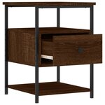vidaXL Tables de chevet 2Pièces chêne marron 40x42x56cm bois d'ingénierie