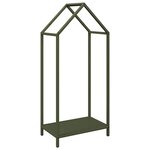 vidaXL Portant de bois chauffage vert olive 40x25x90 cm