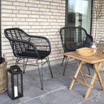 2 fauteuils de jardin noirs TRIESTE