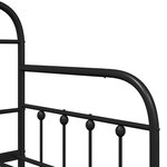 vidaXL Cadre de Lit Black Daybed 80x200 cm Acier