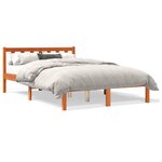 vidaXL Cadre de lit sans matelas cire marron 140x200cm bois pin massif