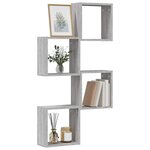 vidaXL Étagères cube murales 4 Pièces sonoma gris 30x15x30 cm