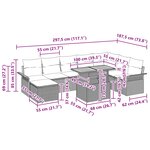 vidaXL Ensemble de canapé de jardin 9 Pièces Noir Poly rotin