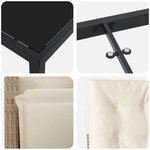 vidaXL Ensemble de salle à manger pour jardin 5 Pièces Beige polyrotin