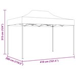 vidaXL Tente de fête 280 x 410 x 315 cm Anthracite Tissu Oxford